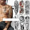Full-Arm Temporary Tattoo, Waterproof Floral Design view 2