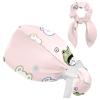 HOHODIY Frog Surgical Cap with Buttons and Bow Hair Tie for Long Hair, Multicolor 11, M/L view 1