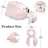 HOHODIY Frog Surgical Cap with Buttons and Bow Hair Tie for Long Hair, Multicolor 11, M/L view 2