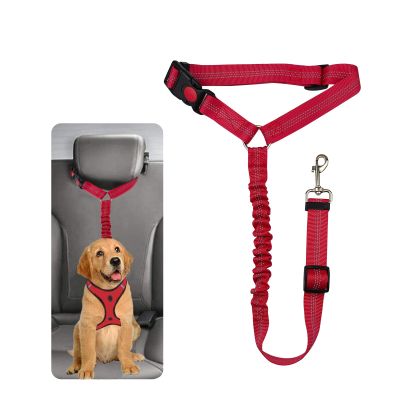 Dog Safety Harness - Car Seat Belt for Small to Medium Dogs (Red)