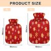 Hot Water Bottle with Christmas Snowflake Print, 2 L, Transparent Hot and Cold Compress Bottle view 3