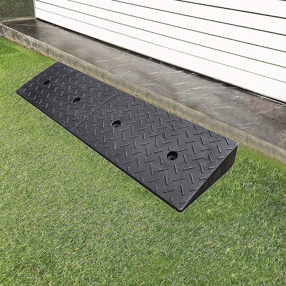 LuusMm Rubber Curb Ramp, Car Ramp, Wheelchair Ramp, Anti-Slip Ramp, Outdoor Use, 100 × 25 × 7 cm