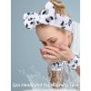 VELSCRUN Hair Band, Makeup and Face-Washing Headband, Leopard Print, White Microfiber, One Size, Unisex view 2