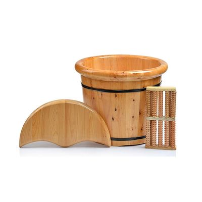 Wooden Sauna Bucket, Spa Soaking and Handmade Foot Bath Bucket