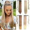 Long Straight Ponytail Hair, Synthetic Heat-Resistant Extensions, 22–34 Inches, Wrap-Around Hairpiece for Women view 2