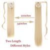 Long Straight Ponytail Hair, Synthetic Heat-Resistant Extensions, 22–34 Inches, Wrap-Around Hairpiece for Women view 4