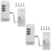 2-Piece Refrigerator Lock, No-Drill Cabinet Lock with Code, Childproof Window Security for Refrigerators, Cabinets and Windows, White view 1