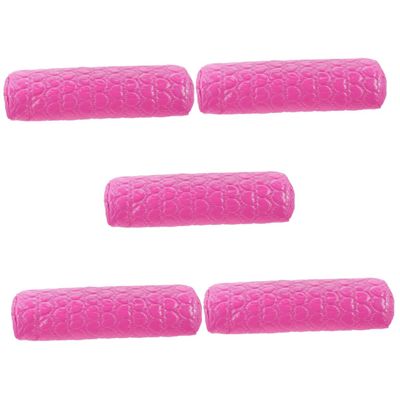 Beavorty 5-Piece Nail Art Hand Cushion Set with Removable PU Surface, Non-Slip Manicure Hand Pads, Rose Pink