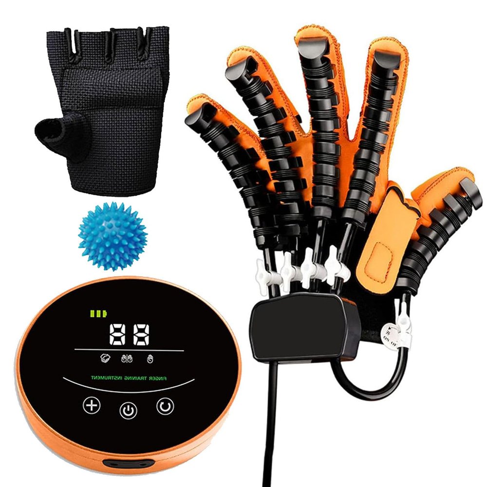 MFYDPP Rehabilitation Robot Gloves, Finger Training Device, Left Hand, Size S