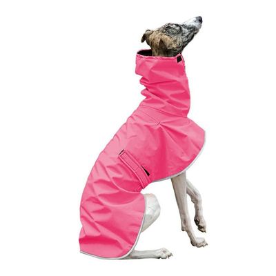 VOODUE Waterproof Dog Raincoat for Italian Greyhounds and Whippets, Warm Fleece Winter Jacket, Pink