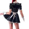 ASNAT Sexy Natural Latex French Maid Dress with Open-Front Apron, Gloves, Leg Ring, Bras and Ruffles, Figure-Hugging Playsuit LYQ-0258, Trans Purple with White, S view 2