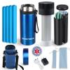 Electric Insulin Cooler, 2–8°C Medication Travel Cooler Bag, TSA-Approved, Adjustable Ice Pack, Navy Blue view 1