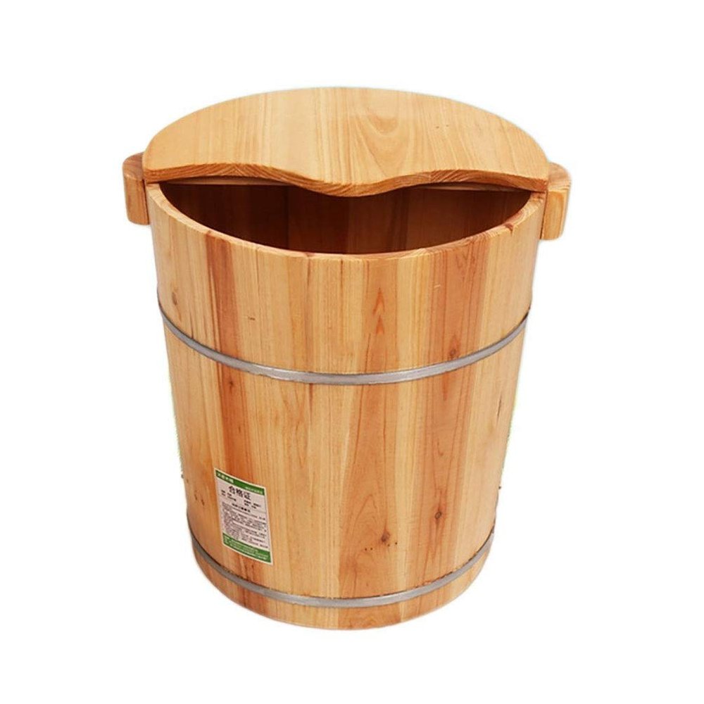 SilteD Wooden Foot Spa Basin for Adults, Foot Soaking Tub for Pedicures