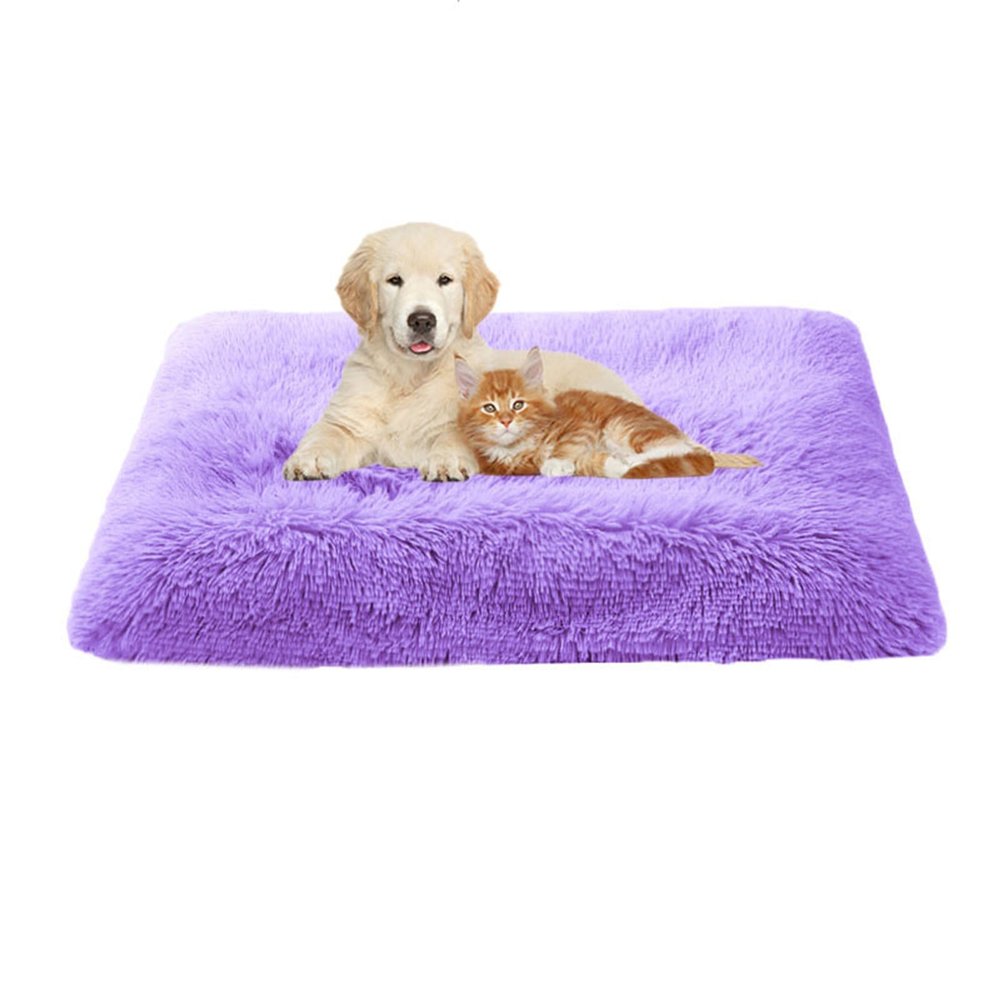 FANSU Washable Plush Dog Bed, Removable, XXL 110 x 75 cm, Purple