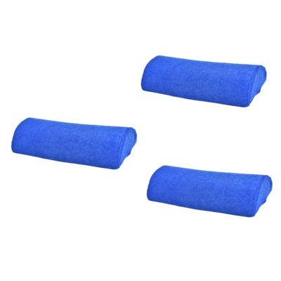 minkissy 3-Piece Manicure Hand Rest Cushions, Non-Slip, Washable, Blue