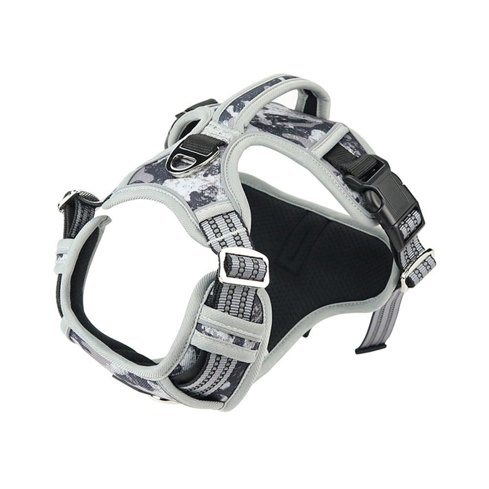 PETCUTE No-Pull Dog Harness for Large Dogs, Camo Gray, XL
