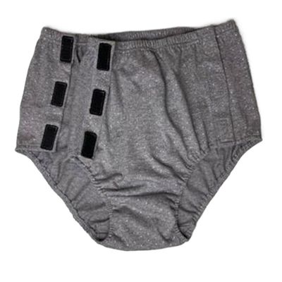 Reusable Tearaway Incontinence Briefs for Men and Women, Silver, Size M