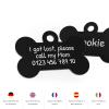 ENGRAVO Dog Tag Bone Black with Engraving and 2 Key Rings view 2