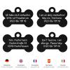 ENGRAVO Dog Tag Bone Black with Engraving and 2 Key Rings view 3