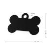 ENGRAVO Dog Tag Bone Black with Engraving and 2 Key Rings view 4
