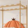 KDXYSL Extendable House Bed for Kids, Pine Wood Frame, Natural and Orange view 4