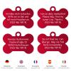 ENGRAVO Personalized Engraved Dog Tag, Red, 38 mm, Bone-Shaped Collar Tag view 3