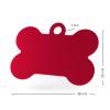 ENGRAVO Personalized Engraved Dog Tag, Red, 38 mm, Bone-Shaped Collar Tag view 4
