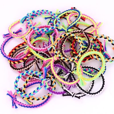 30-Piece Handwoven Colorful Elastic Hair Ties for Women and Children, Assorted Colors