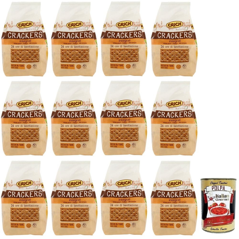 Italian Gourmet Whole Grain Sourdough Crackers, Crisp, 12 x 750 g