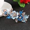 HXSCOO Orange Crystal Flower Hair Clip view 2