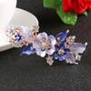 HXSCOO Orange Crystal Flower Hair Clip view 4