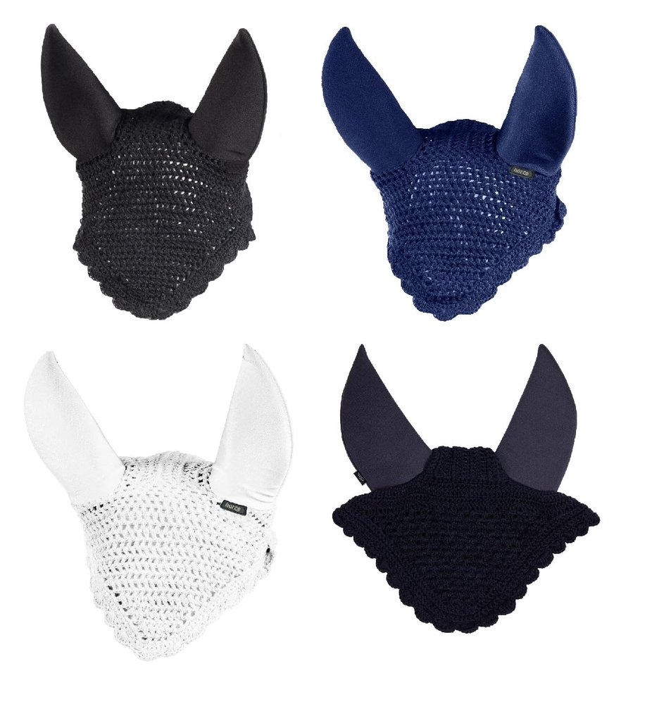 netproshop Noise-Dampening Fly Veil with Neoprene Ears, Pony, Dark Blue