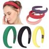 Velvet Headband for Women, Braided Dirndl Style, Glossy Yellow view 2