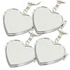 FRCOLOR 8-Piece Heart Mirror Keychains, Mini Folding Metal Pocket Mirrors view 1