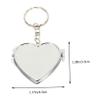 FRCOLOR 8-Piece Heart Mirror Keychains, Mini Folding Metal Pocket Mirrors view 2