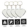 FRCOLOR 8-Piece Heart Mirror Keychains, Mini Folding Metal Pocket Mirrors view 3