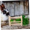 POPETPOP Rabbit Hay Rack with Fixator, Cage-Mounted Slow-Feed Holder for Small Animals view 3