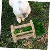 POPETPOP Rabbit Hay Rack with Fixator, Cage-Mounted Slow-Feed Holder for Small Animals view 4