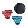 POPETPOP 6-Piece Cotton Bow Reusable Hygiene Underwear for Female Dogs, Menstrual Pet Underwear, Sea Blue and Red view 2