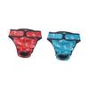 POPETPOP 6-Piece Cotton Bow Reusable Hygiene Underwear for Female Dogs, Menstrual Pet Underwear, Sea Blue and Red view 3