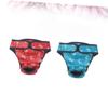 POPETPOP 6-Piece Cotton Bow Reusable Hygiene Underwear for Female Dogs, Menstrual Pet Underwear, Sea Blue and Red view 4