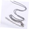 Silver Pet Collar with Chain and Paw Pendant for Dogs and Cats view 2