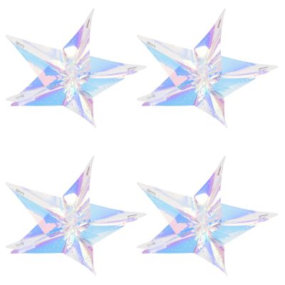 IMIKEYA 4-Piece Iridescent Star Hanging Wall Decoration
