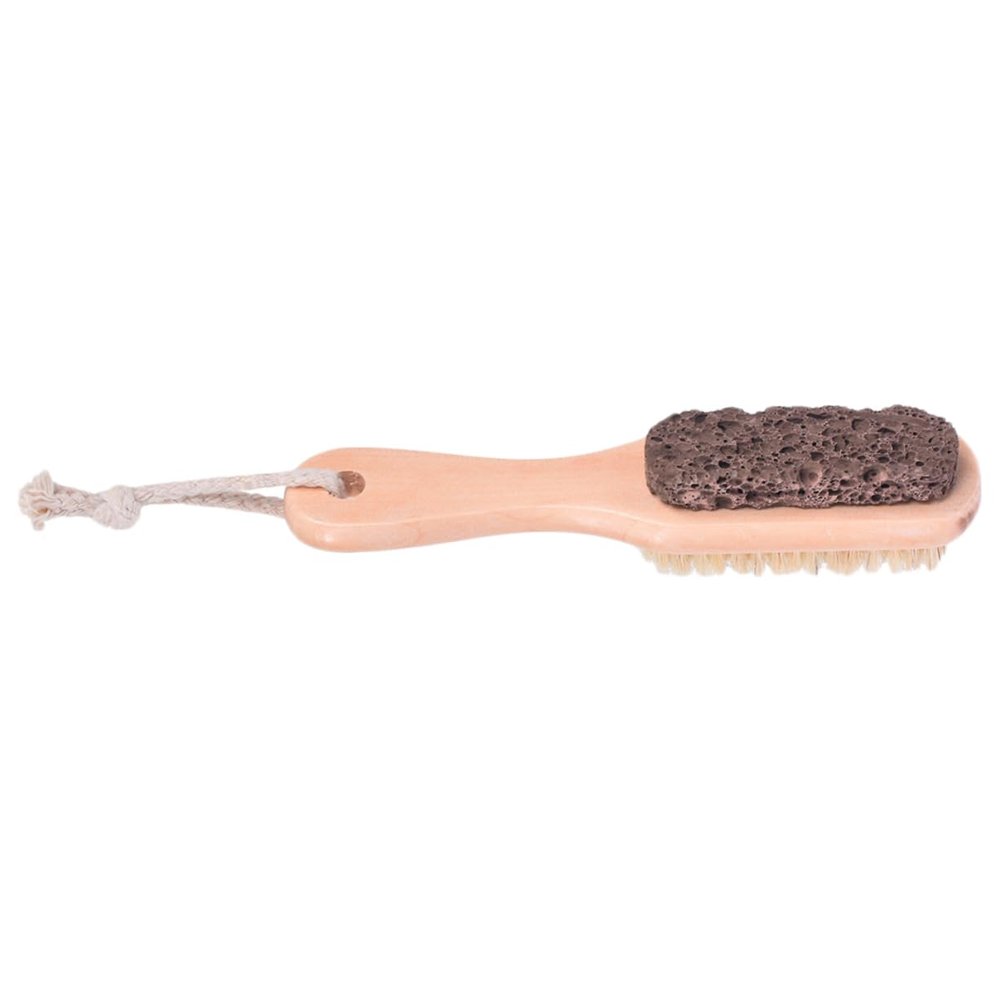 Beavorty 2-Piece Foot File Set with Pumice Stone and Wooden Brush