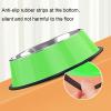 Personalized Stainless Steel Dog & Cat Bowl, Non-Slip, Green view 3