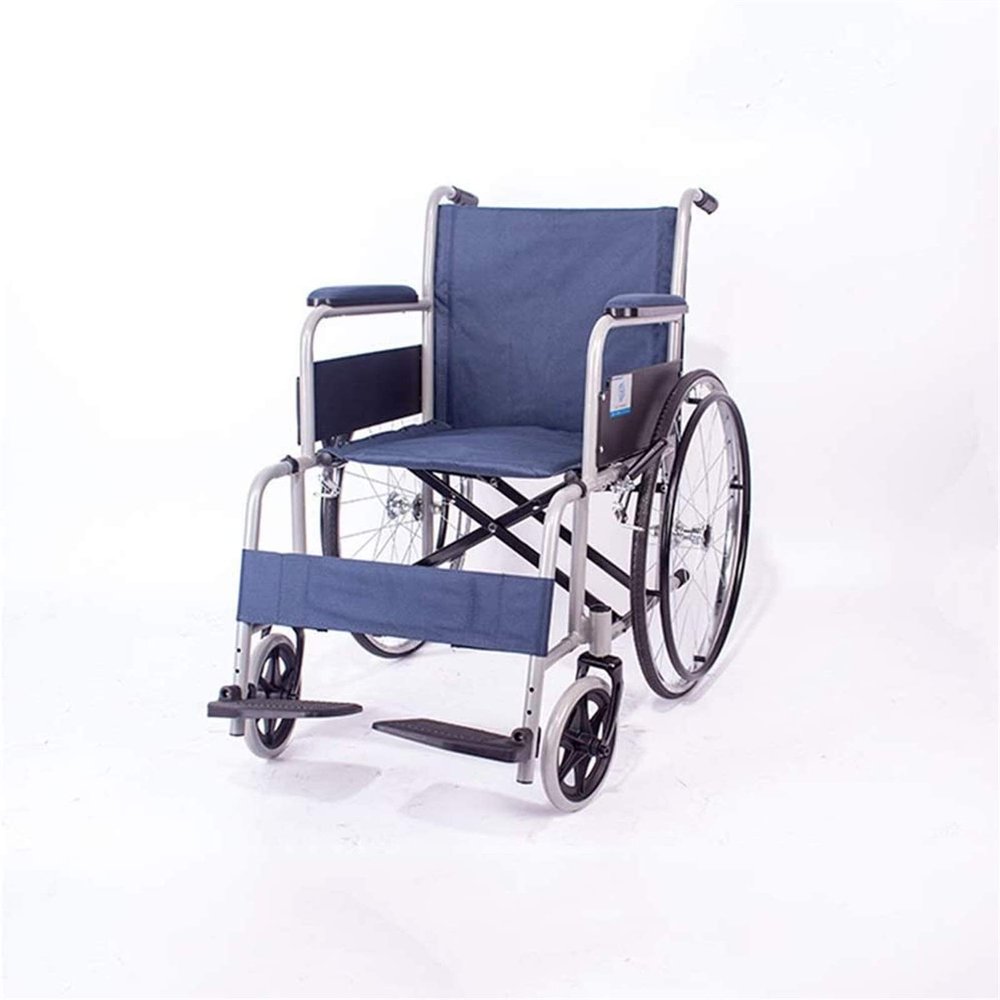 Lightweight Self-Propelled Wheelchair with Hand Brake, Manual Folding and 3Gear Swinging Footrest