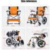 Lightweight Foldable Travel Wheelchair, 11 kg, for Elderly Care, Roller Cart (Blue/Black) view 2