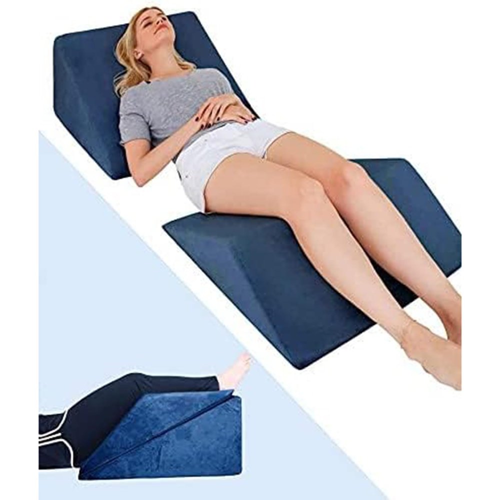 Foam Bed Wedge Pillow Set with 2 Separate Sit-Up Cushions