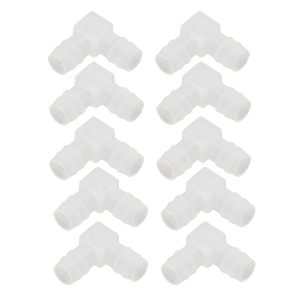90-Degree Plastic Hose Connector, 10 Pack
