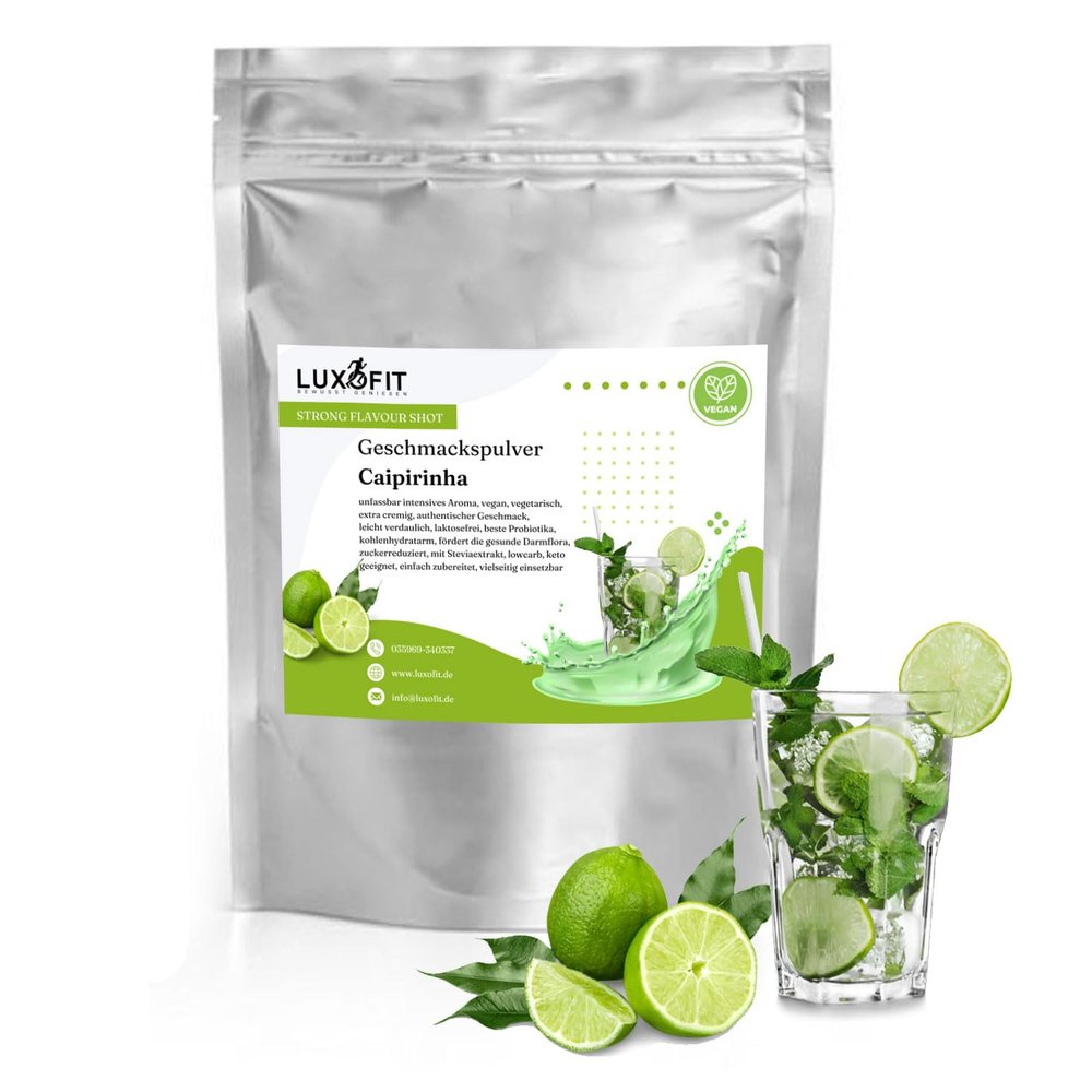 Luxofit STRONG FLAVOUR SHOT Low-Calorie Flavor Powder, Caipirinha